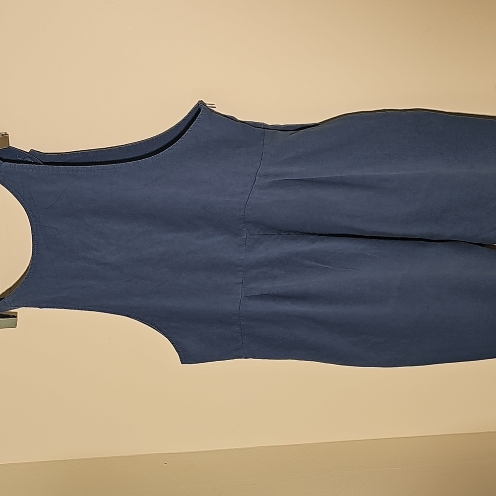 Blue Overalls With Daisy Patch. Pockets. Adjustab… - image 5